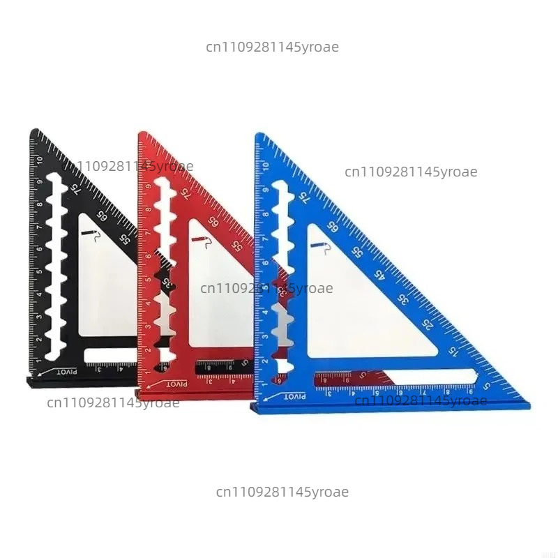 Woodworking Tools - 4Inch Aluminum Triangle Square Ruler 45/90