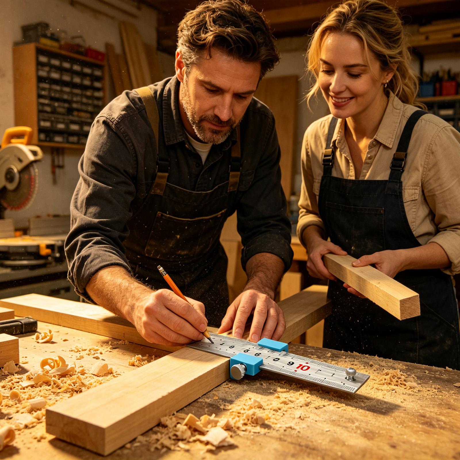 Woodworking Workshop - Carpentry Tools Carpentry Ruler Measuring Scribing