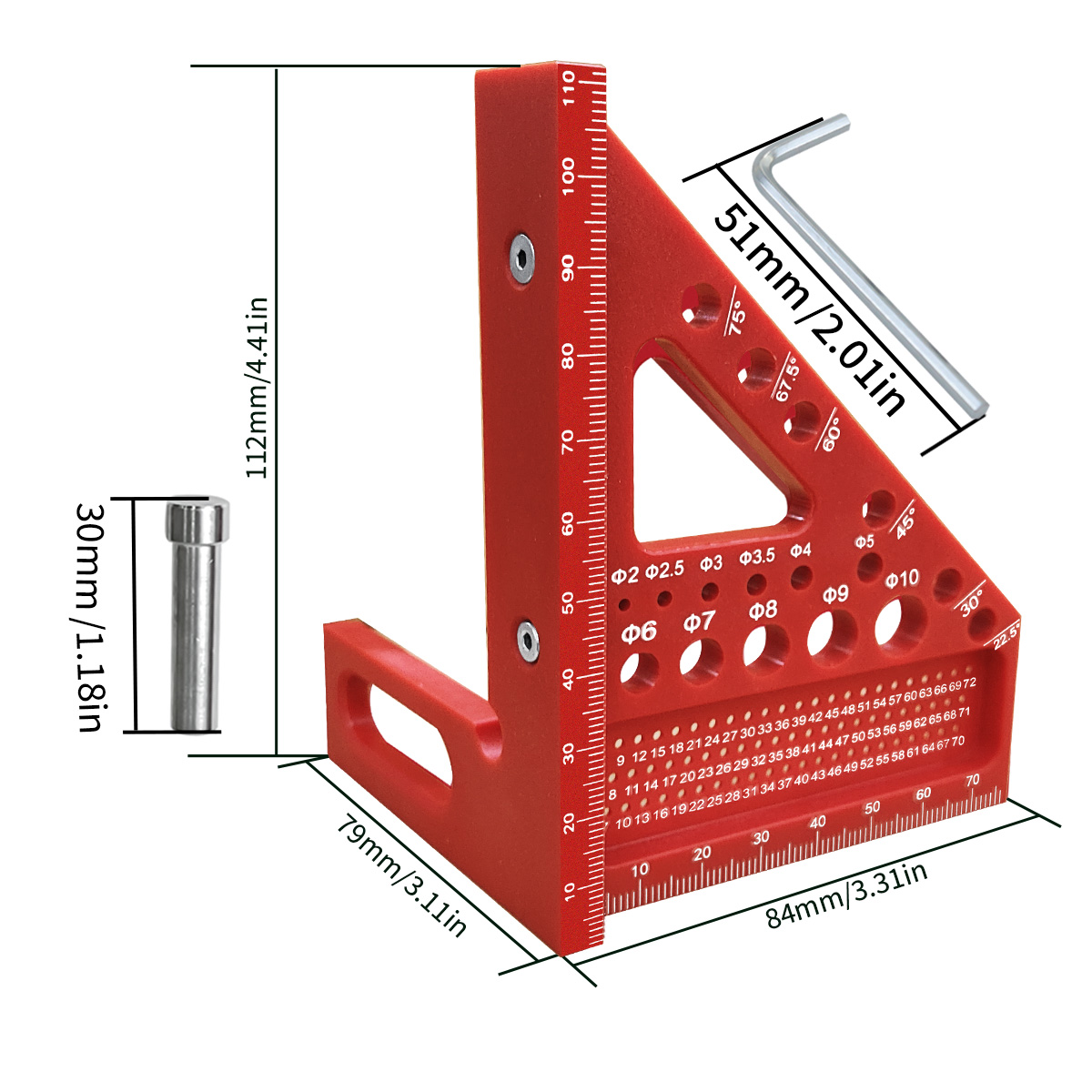 3D Multi-Angle Measuring Ruler - Woodworking For Engineers ulasan dan harga