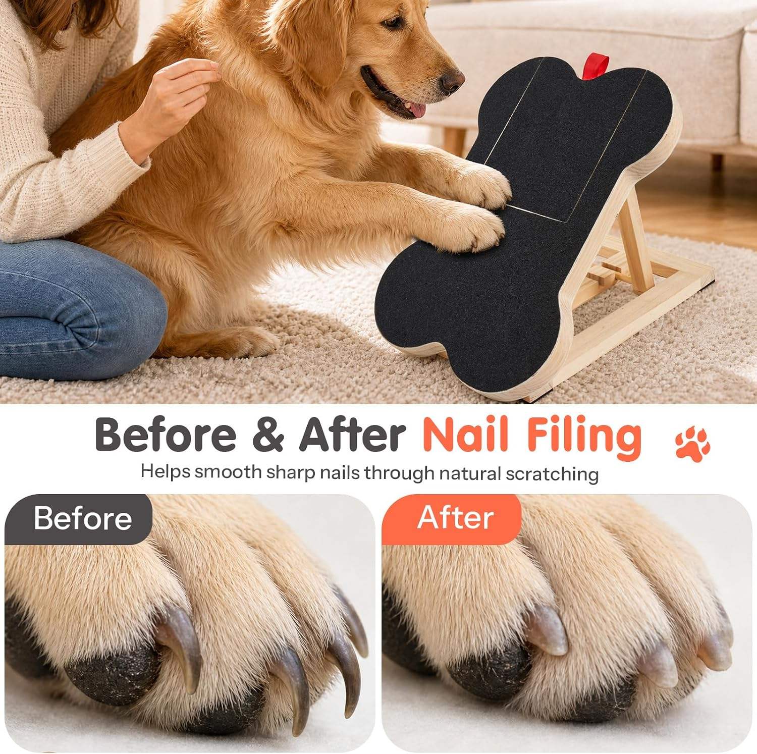 Wooden Dog Nail Scratch Board  - Woodworking File ulasan dan harga