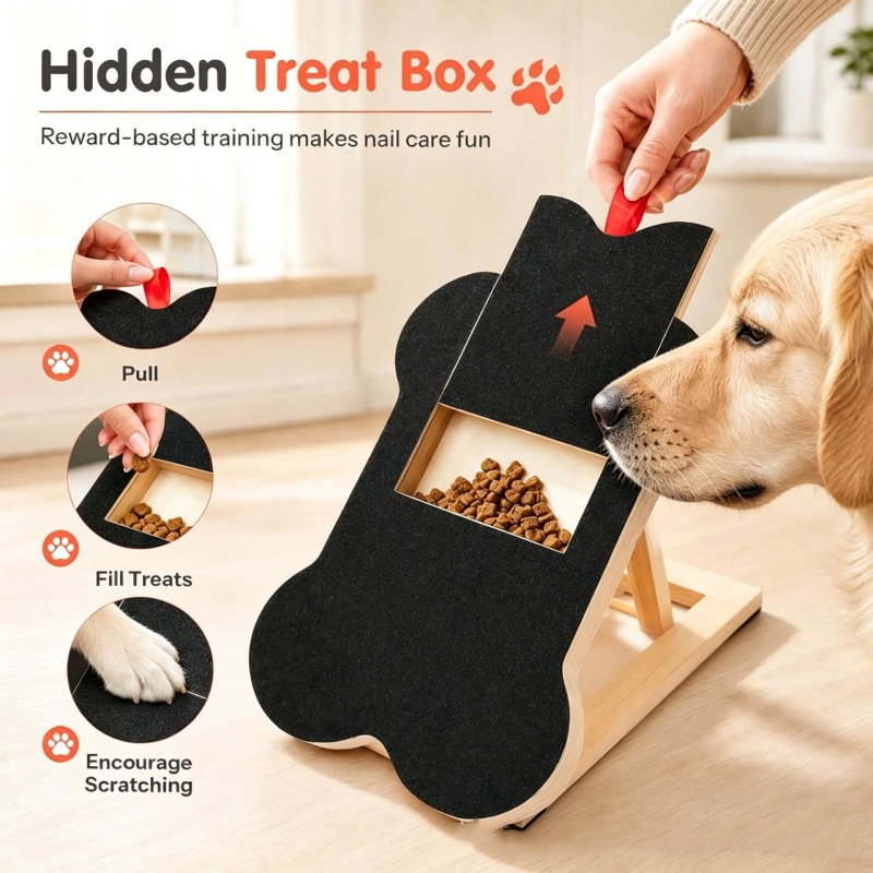 Wooden Dog Nail Scratch Board  - Woodworking File ulasan dan harga