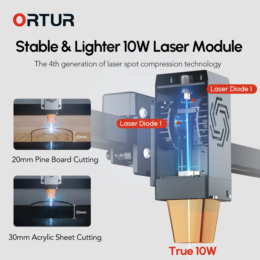ORTUR OLM3 LE 10w Laser Engrav - Woodworking App ulasan dan harga