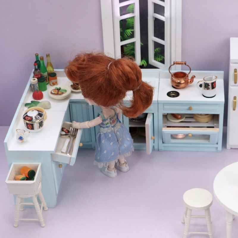 1:12 BJD DOLLHOUSE Mini Kitche - Woodworking Blueprint ulasan dan harga
