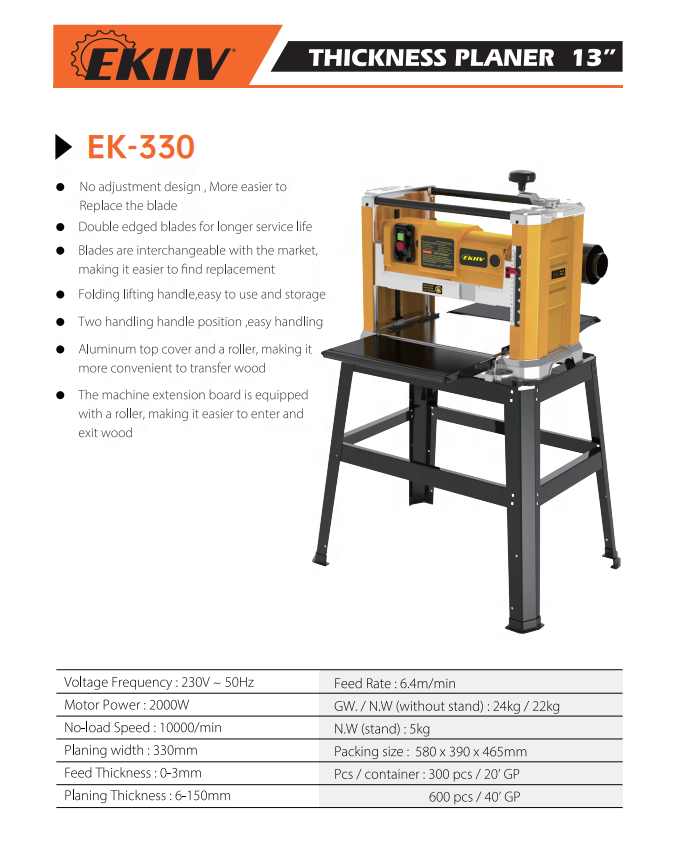 110v/220v Portable Wood Thickn - Woodworking Thicknesser ulasan dan harga