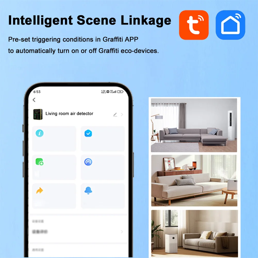 Tuya WiFi 15-in-1 Indoor Air Q - Woodworking App ulasan dan harga