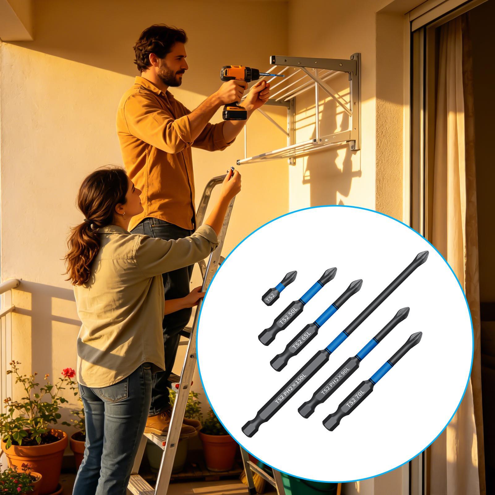 Drill Screwdriver Bit Set 6-Pi - Woodworking Tools ulasan dan harga