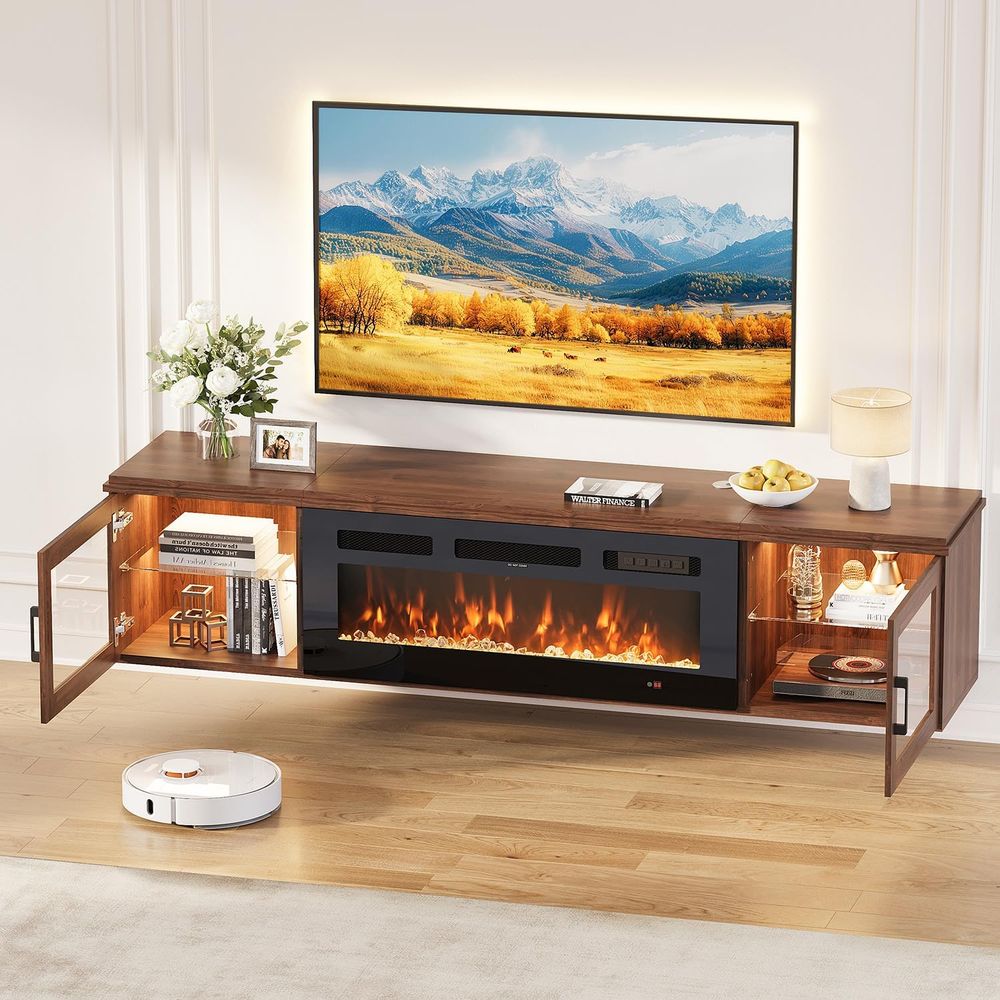 70 Floating TV Stand with Fire - Woodworking Tv ulasan dan harga