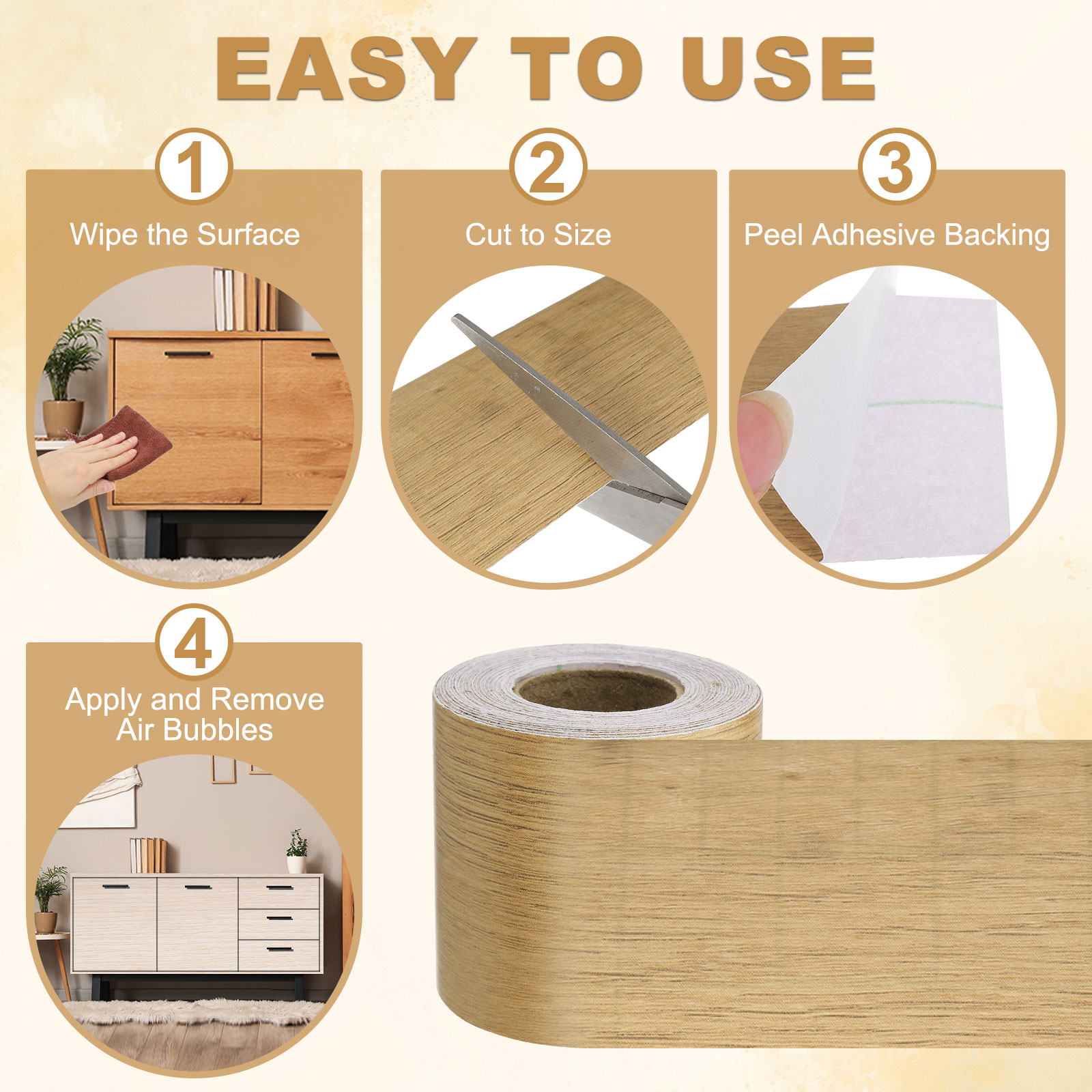10Meter Wood Grain Repair Tape - Xfasten Woodworking Tape ulasan dan harga
