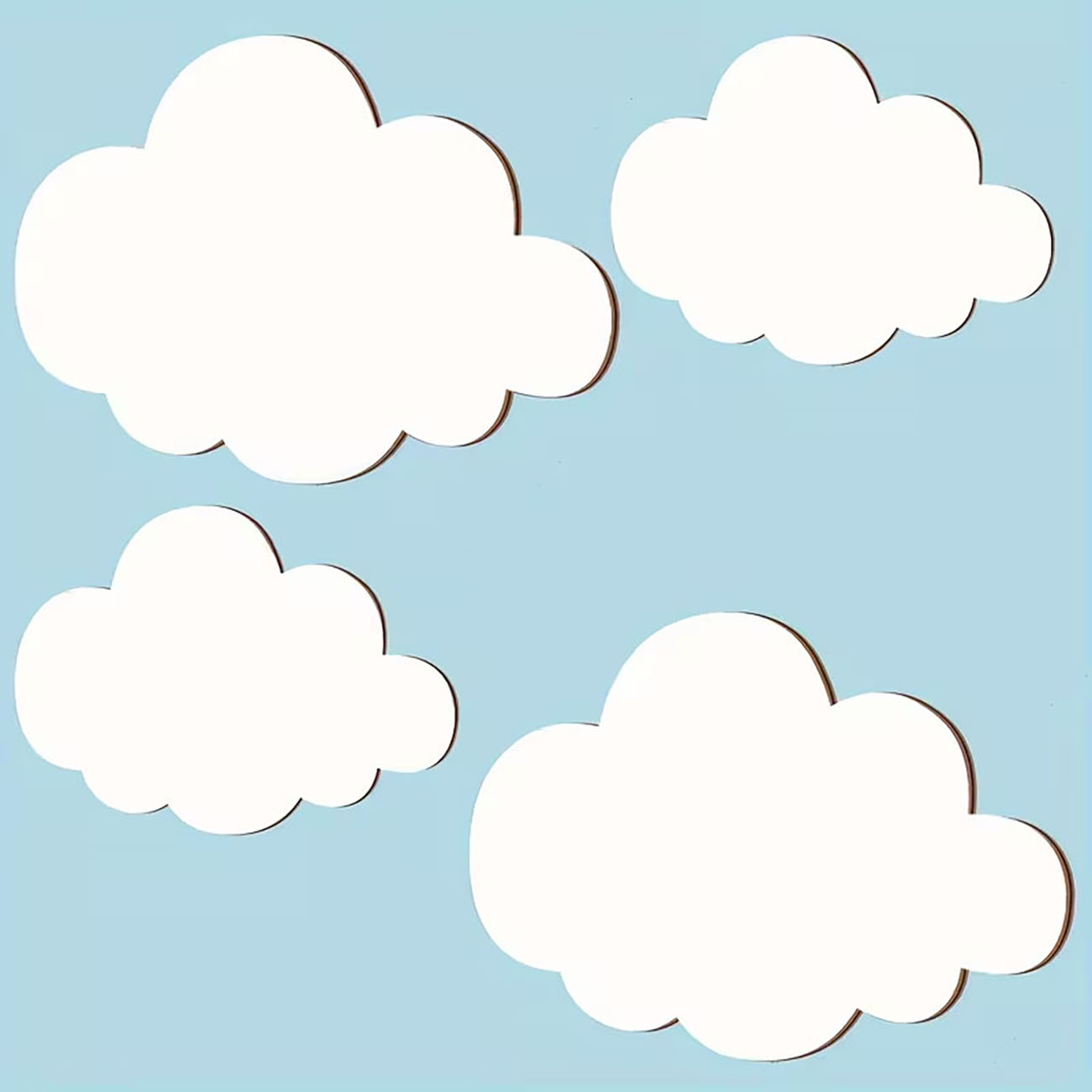 6Pcs Cloud & Eyelash Wooden Wa - Xfasten Woodworking Tape ulasan dan harga