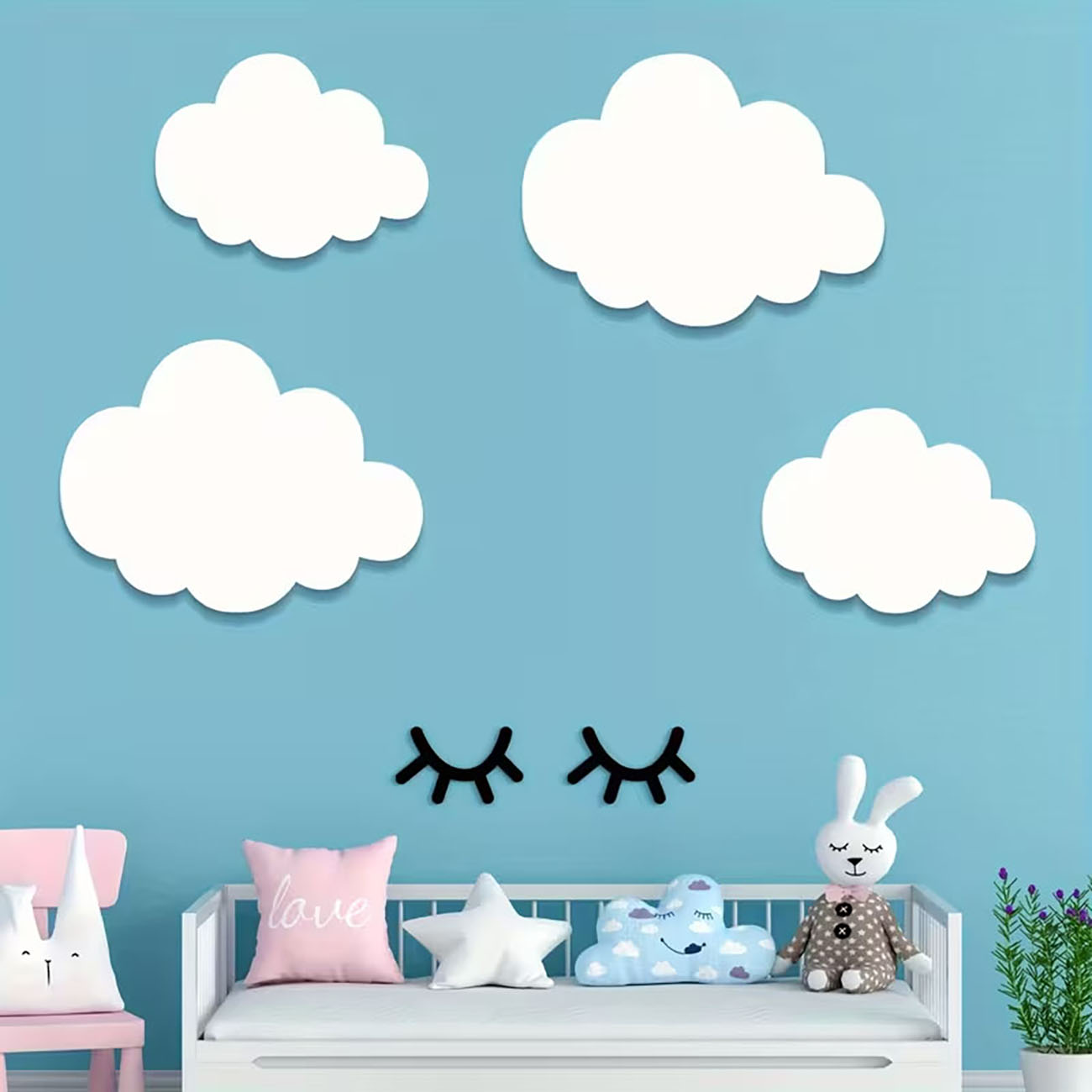 6Pcs Cloud & Eyelash Wooden Wa - Xfasten Woodworking Tape ulasan dan harga