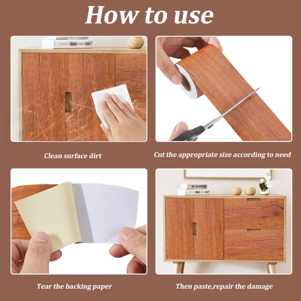Waterproof Wood Grain Self Adh - Xfasten Woodworking Tape ulasan dan harga