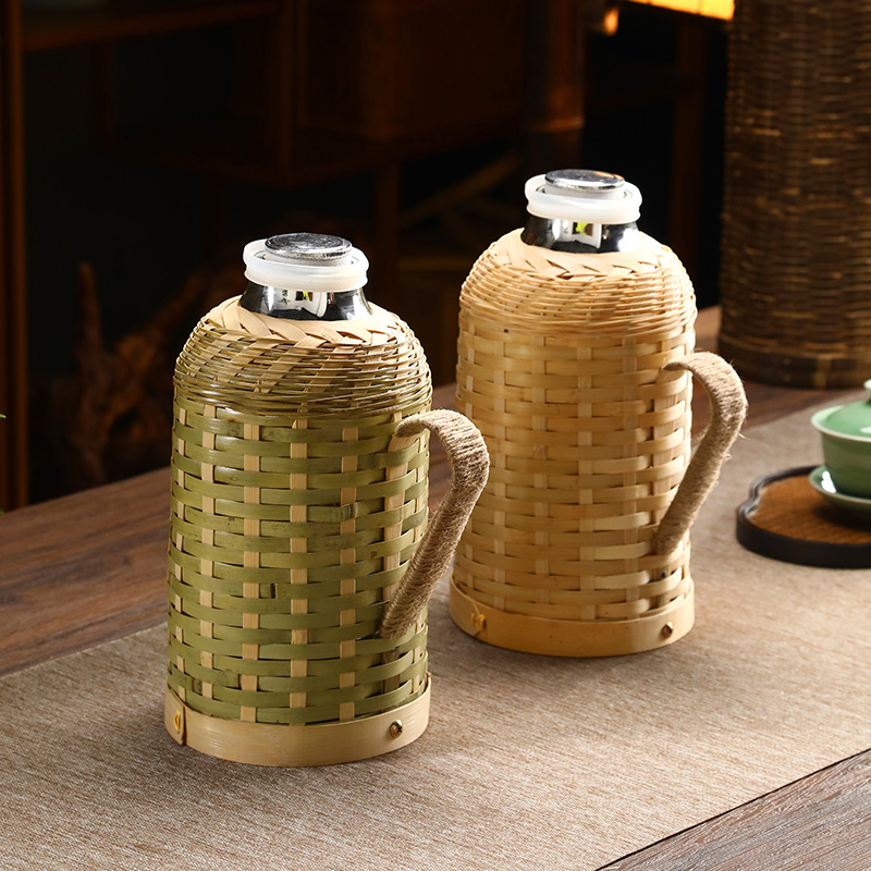 Handwoven Bamboo Thermos with  - Woodworking Vacuum Press ulasan dan harga