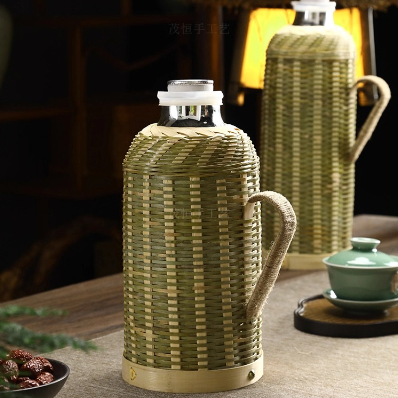 Handwoven Bamboo Thermos with  - Woodworking Vacuum Press ulasan dan harga